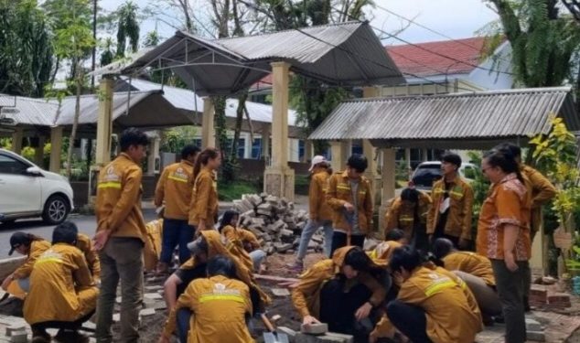 Mahasiswa Jurusan Teknik Sipil Polimdo, Perbaiki Ruang Tempat Beristirahat dan Diskusi