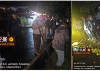 Adooo! Dugaan Adanya Sabotase, PDAM Minut Berjuang Perbaiki Layanan Air Bersih di Malam Natal dan Tahun Baru