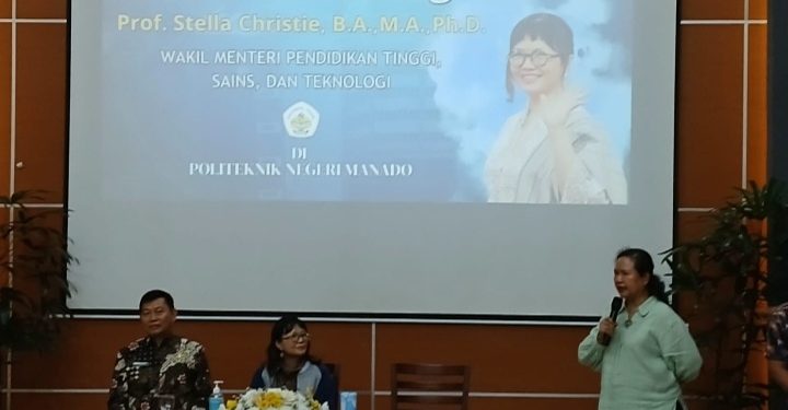 Wakil Menteri Pendidikan Tinggi Prof Stella Christie Kunjungi Politeknik Negeri Manado