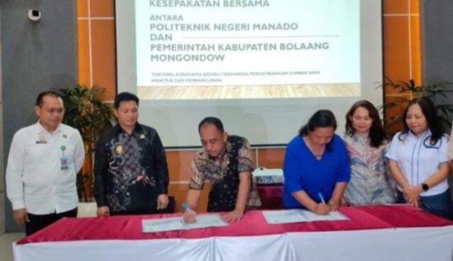 Tandatangani Nota Kesepahaman (MoU) Strategis, Pemkab Bolmong Kunjungi Kampus Polimdo